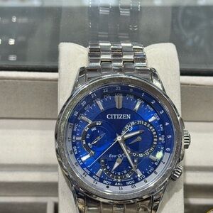 Citizen Eco Dr., Blueface stainless steel bracelet